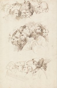 Estudios de Grupos de Cabezas de John Hamilton Mortimer